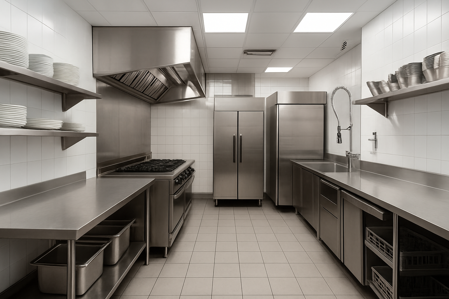Áreas de equipamiento en cocina profesional Tabla comparativa de equipos de cocina profesional por áreas en un restaurante