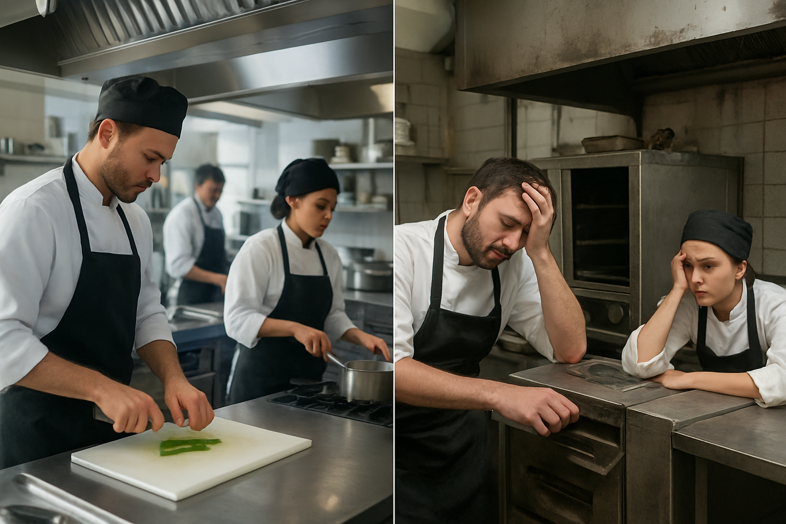 Preventivo vs correctivo en hostelería Comparativa entre mantenimiento preventivo y correctivo en cocina de restaurante