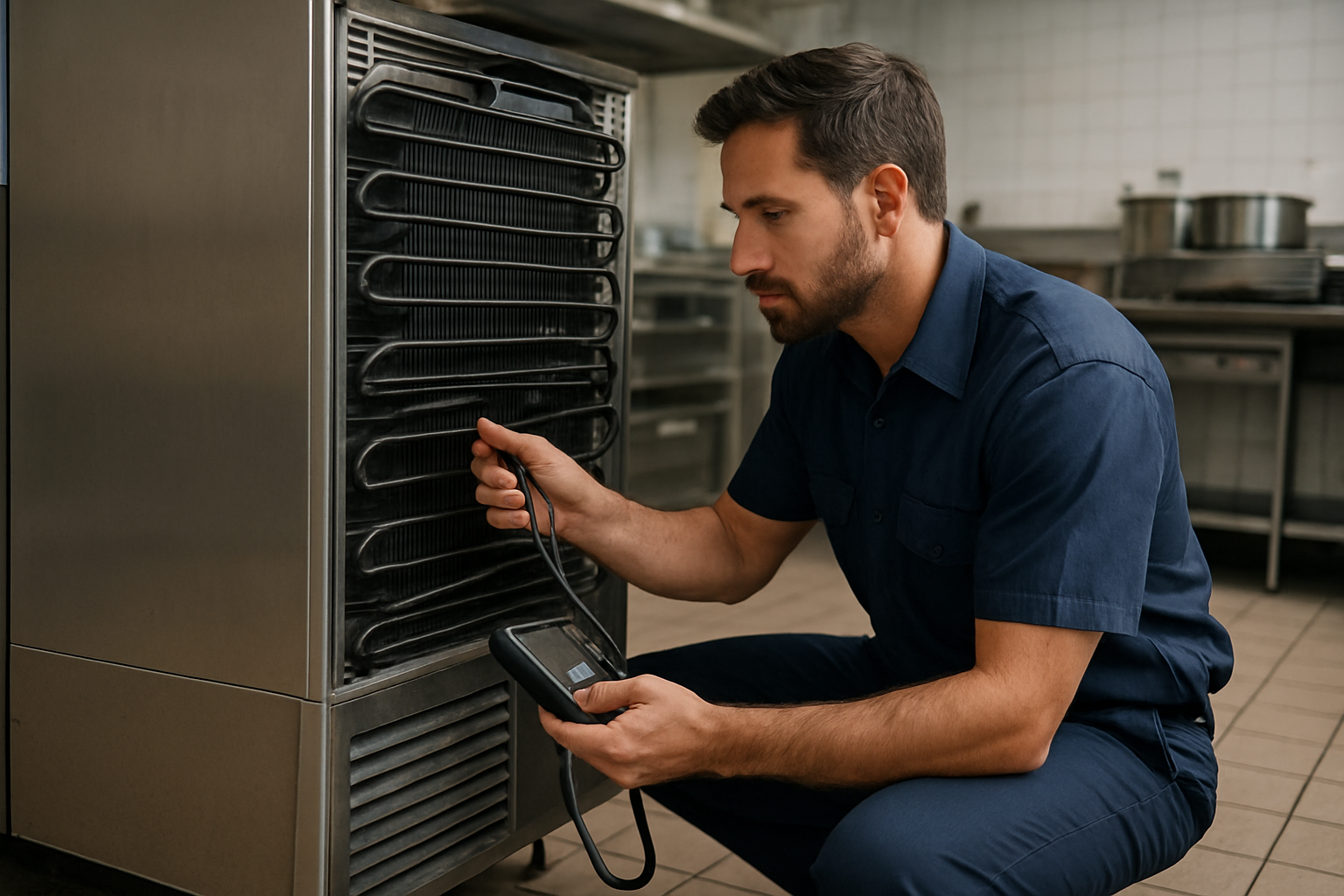 Inspección técnica de equipos de frío en cocina industrial