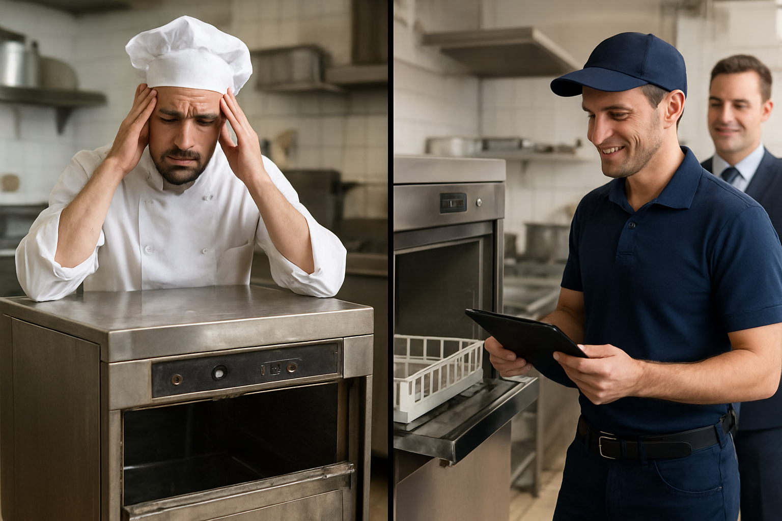 Diferencia entre avería inesperada y mantenimiento preventivo en equipos de hostelería